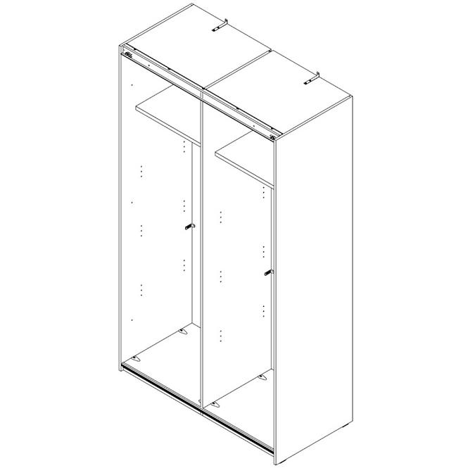 Skriňa Sapporo 120 SPRS42412-C04 Biely