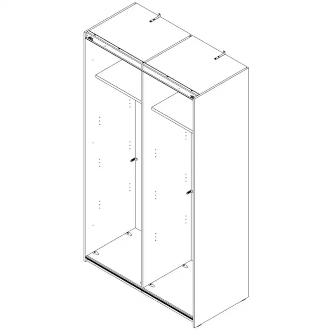 Skriňa Sapporo 120 SPRS42412-C04 Biely,3