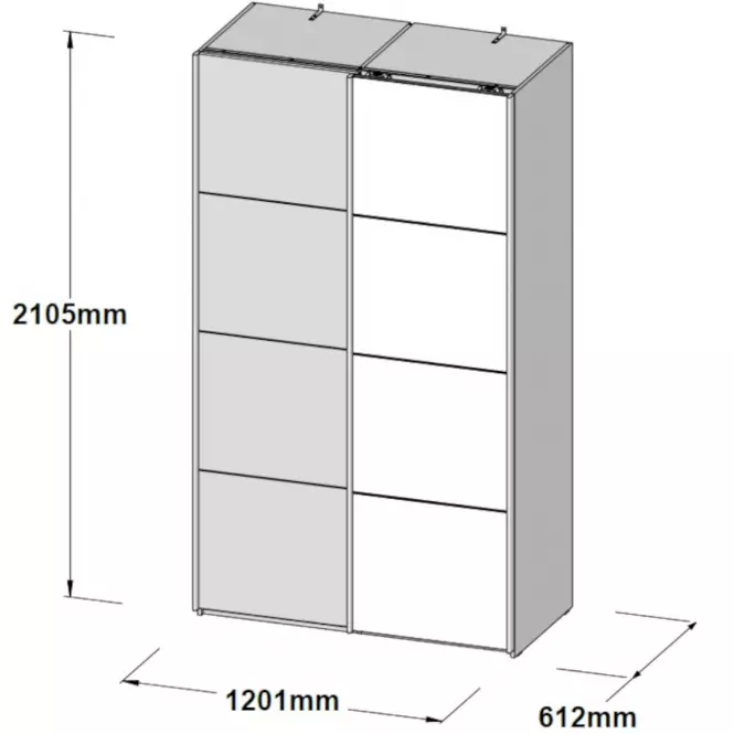 Skriňa Sapporo 120 SPRS42412-C04 Biely,4