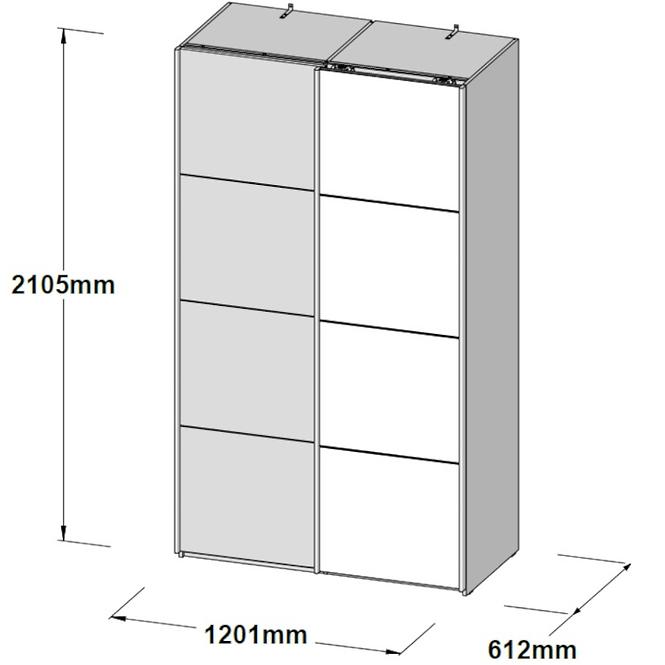 Skriňa Sapporo 120 SPRS42412-C04 Biely,4