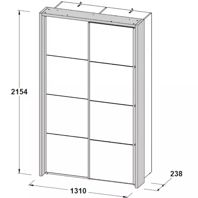 Pastportový rám pre skiňu 120 Sapporo LUXZ06B2-C04