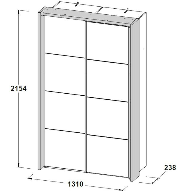 Pastportový rám pre skiňu 120 Sapporo LUXZ06B2-C04