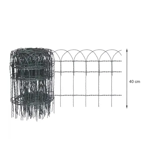 Dekoračné pletivo Garden Fence 40 cm x 10 m Zn+RAL6005