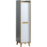 Skriňa Werso 47 cm – Riviera/brilantná biela/antracit, jednodverová