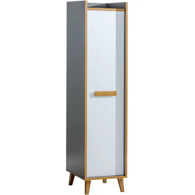 Skriňa Werso 47 cm – Riviera/brilantná biela/antracit, jednodverová
