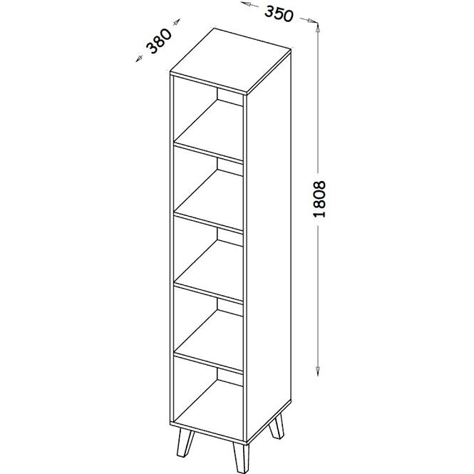 Regál W4 Werso Riviera/Biely/Antracit,2