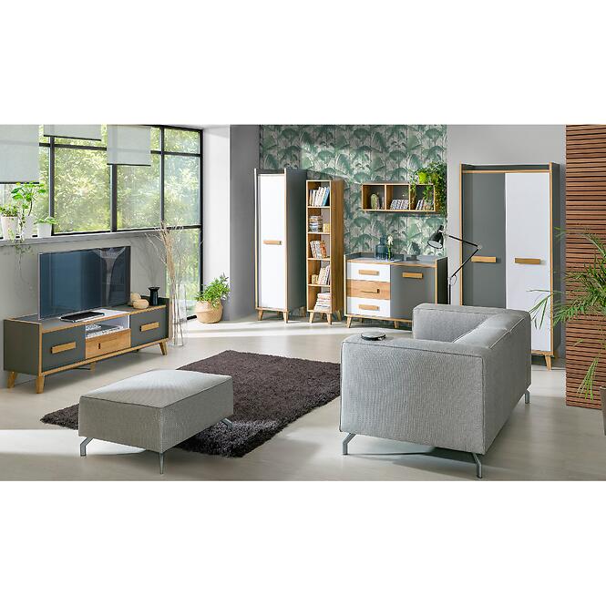 Komoda W6 Werso Riviera/Biely/Antracit