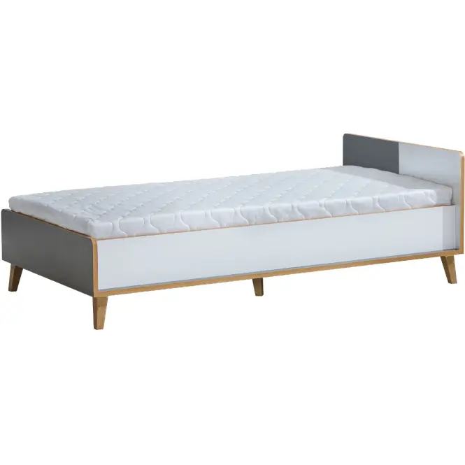 Posteľ s úložným priestorom W10 Werso Riviera/Biely/Antracyt