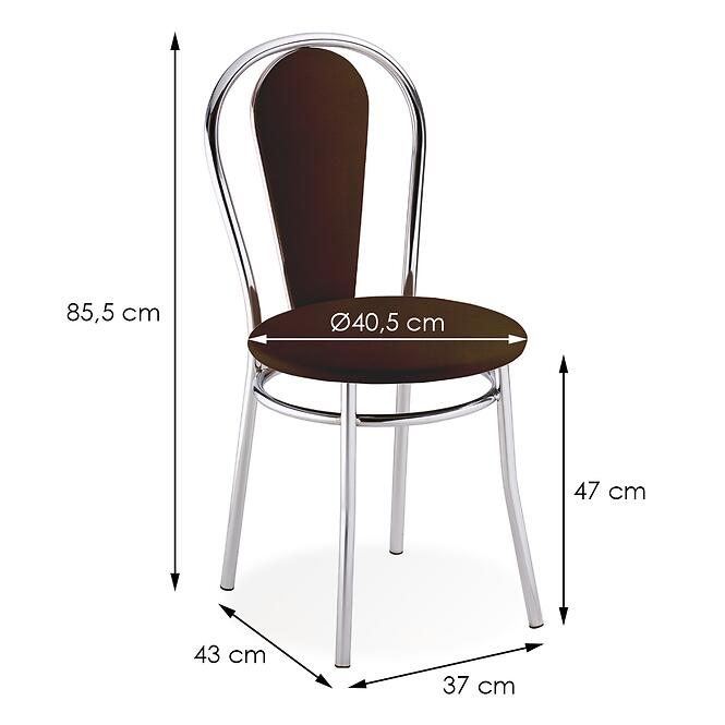 Stolička Tulipán Silver V-62,2