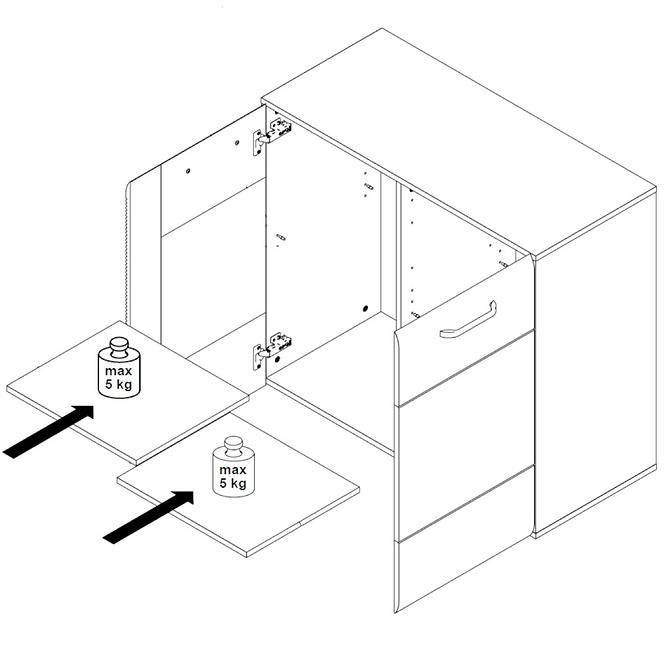 Komoda Locarno  2D LCRK221-N92,4