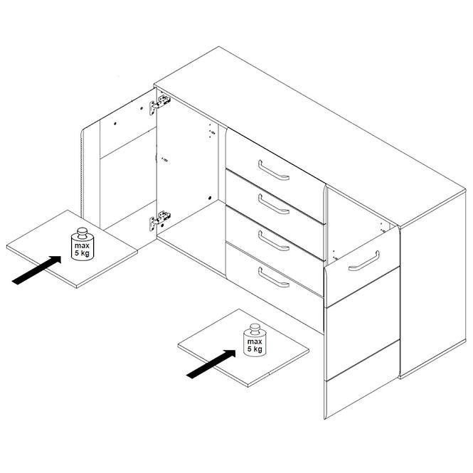 Komoda Locarno  2D4S LCRK231-N92,4