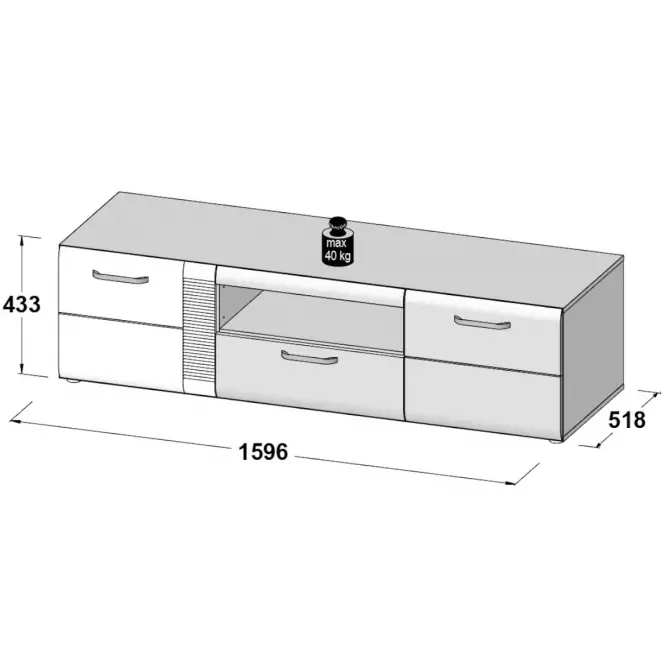 TV stolík Locarno LCRT131-N92,3