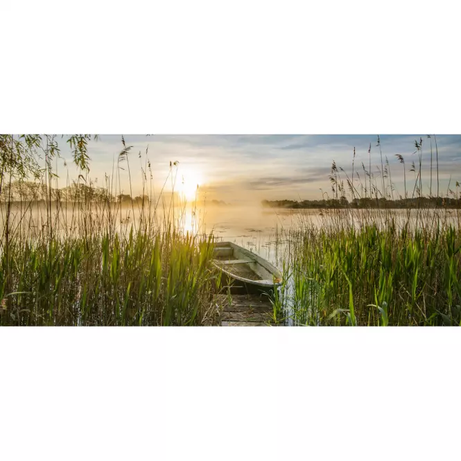Obraz glasspik 50x125 ex579 boat in the grass