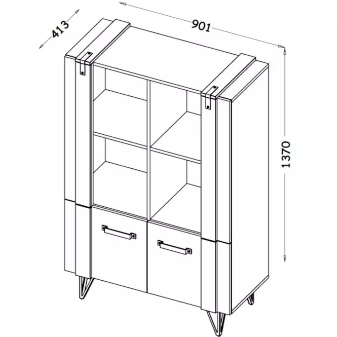 Regál Lofter 2D2P LO4