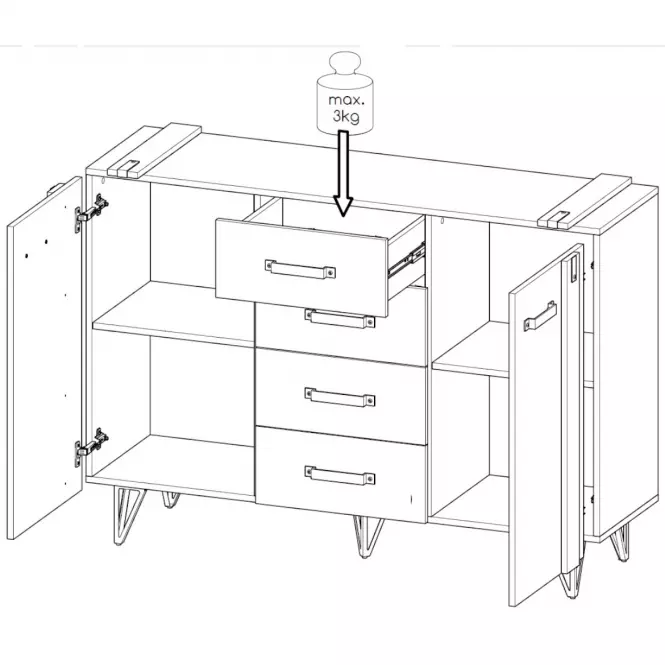 Komoda Lofter 2D4S LO5