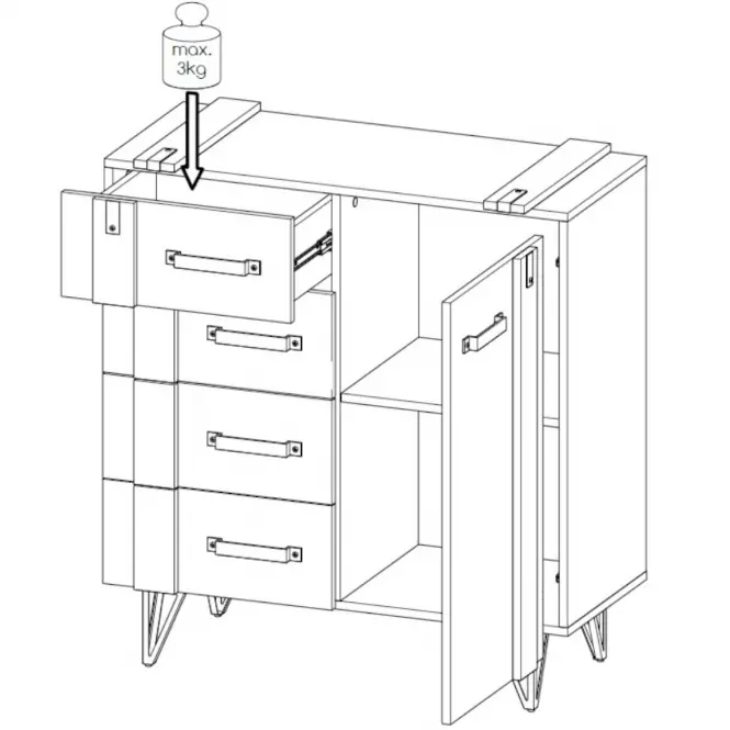 Komoda Lofter 1D4S LO6