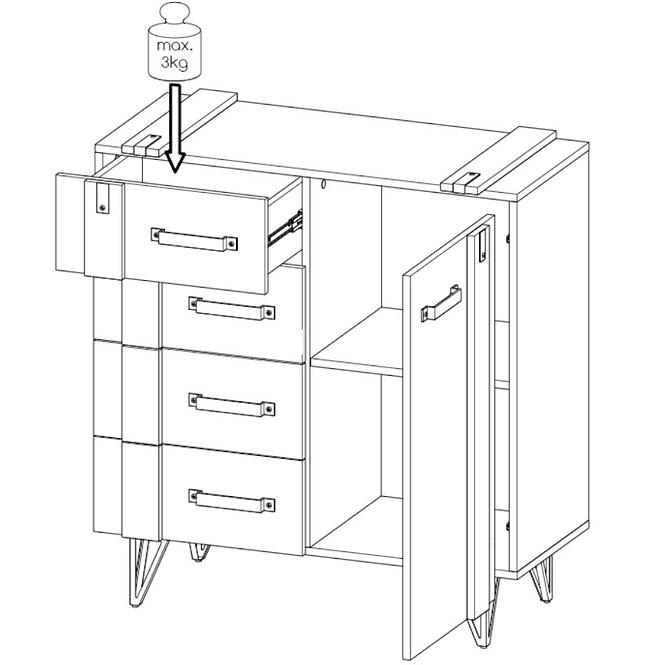Komoda Lofter 1D4S LO6