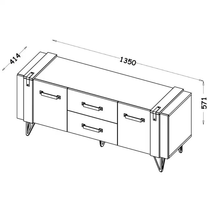 TV stolík Lofter LO7 Dąb