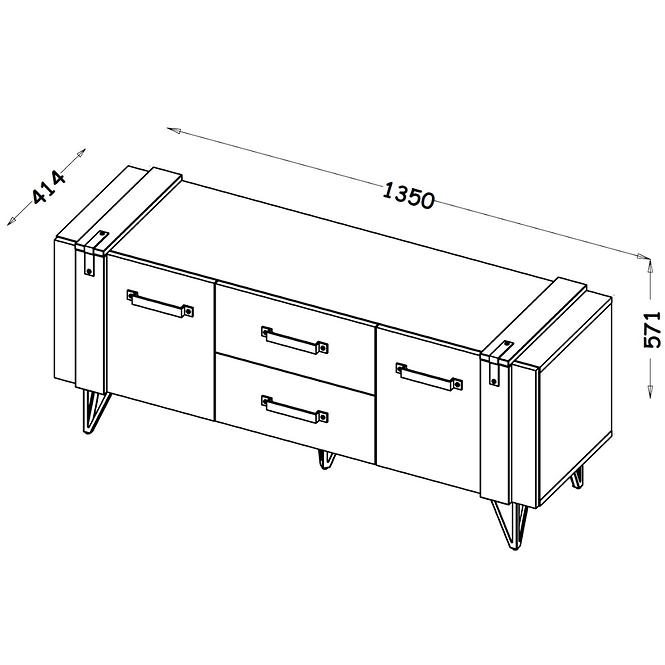 TV stolík Lofter LO7 Dąb