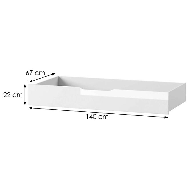 Šuplík pod Posteľ 160 Selene 34 Biely