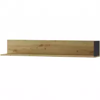 Polička Lucas 35 dub artisan/čierna mat