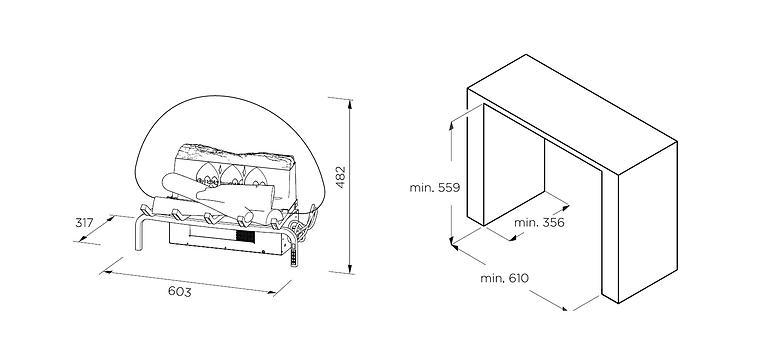 Elektrická krbová vložka Revillusion 1400W