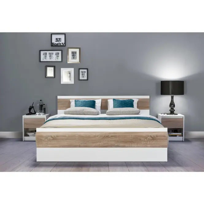 Skriňa s posuvnými dverami Wenecja 01 183cm – biela/dub sonoma,3