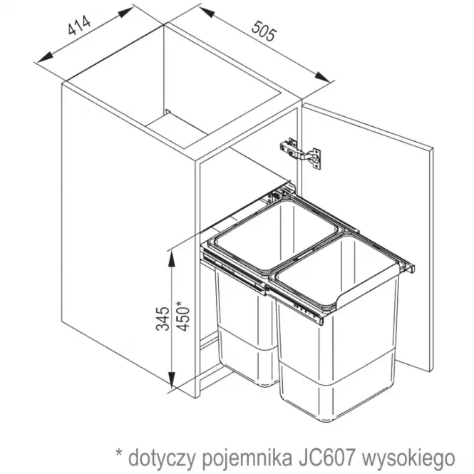 Nádoba na odpad JC607 nízky