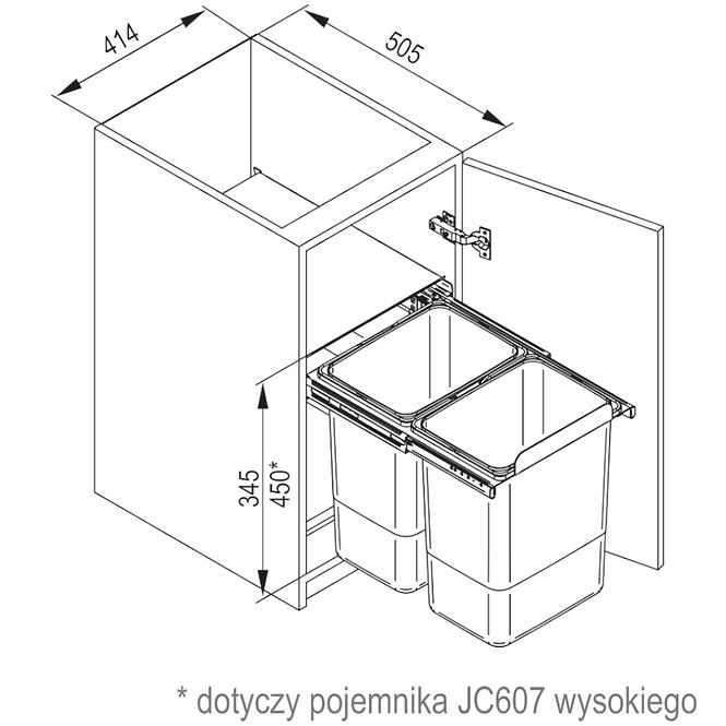 Nádoba na odpad JC607 nízky