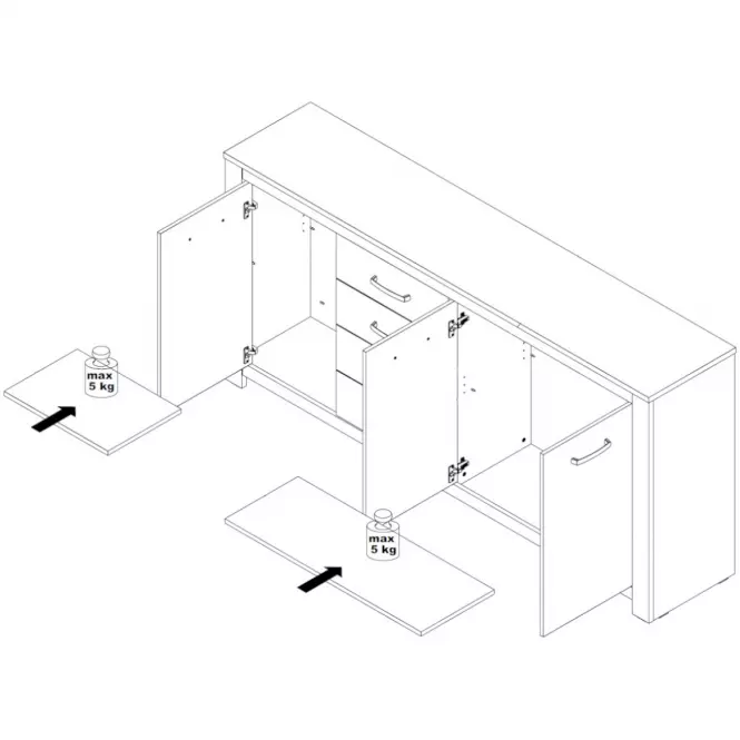 Komoda 3D4S Havanna HVNK341-D67,4
