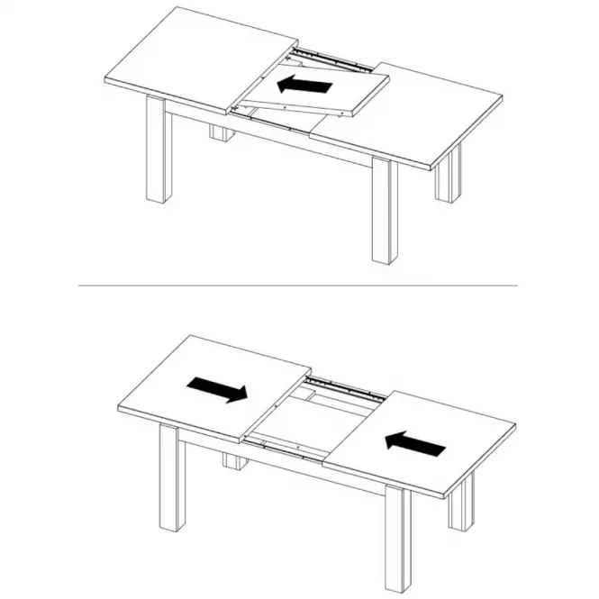 Rozkladací stôl Havanna 160/206x90 cm Staromodny dub
