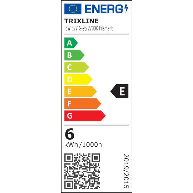 Žiarovka LED G95 6W E27 2700K Decor Filament