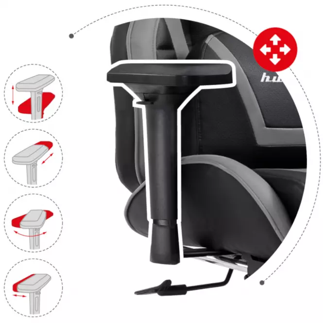 Kreslo Pre Hráča HZ-FORCE 7.5 GREY