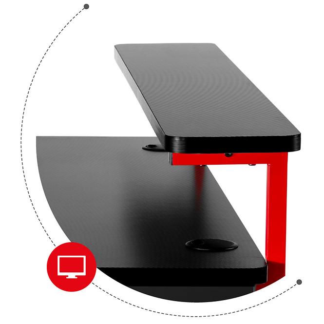 Písací Stôl Pre Hráča  HZ-HERO 5.0 RED