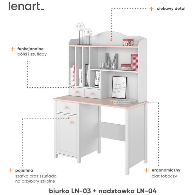 Nadstavec Luna LN-04 biely/ružové