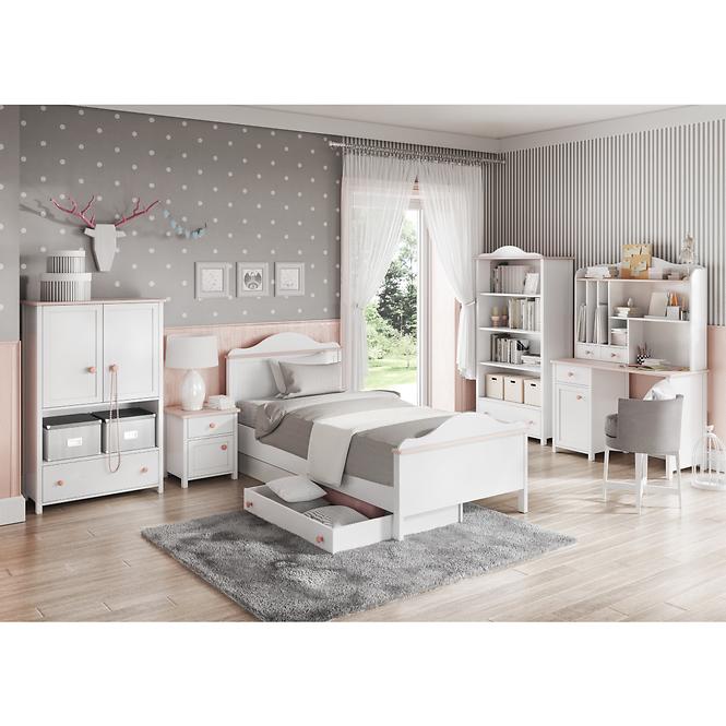Toaletný stolík Luna LN-06 biely/ružové,10