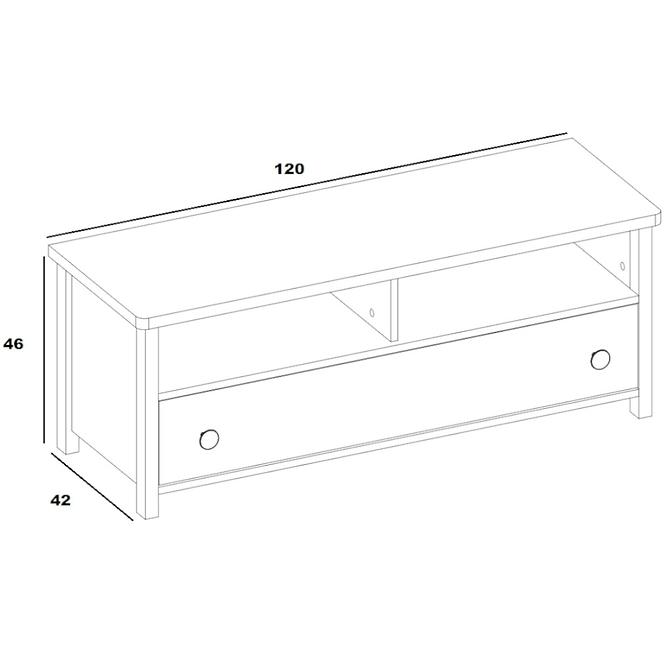 TV stolík 1S Luna LN-13 biely/ružové