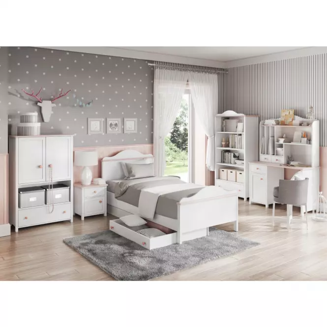 Konferenčný stolík 1S Luna LN-15 biely/ružové