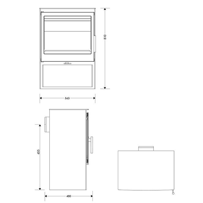 Krbové kachle Bondoufle 7,1 KW Eco Design Panadero