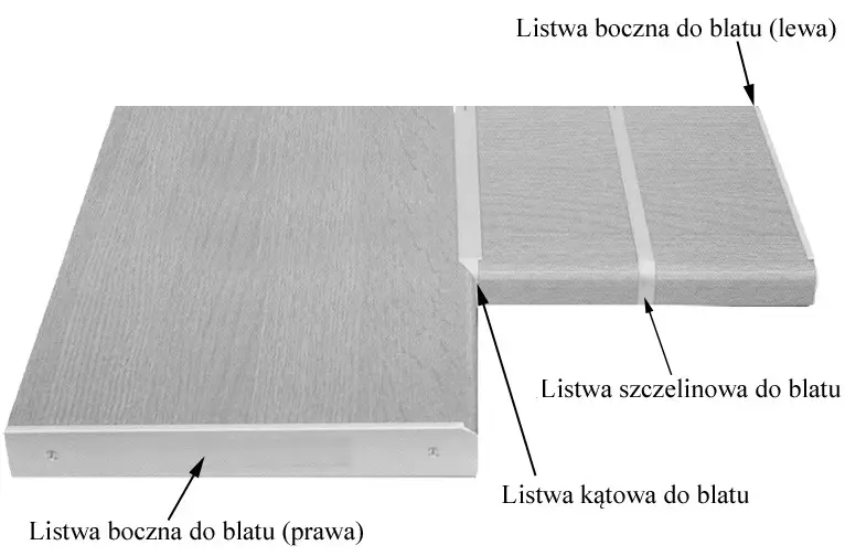Lišta ALU bočná ľavá EGGER 38,2