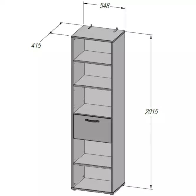 Regál 1S3P Canmore CNMR711-C273