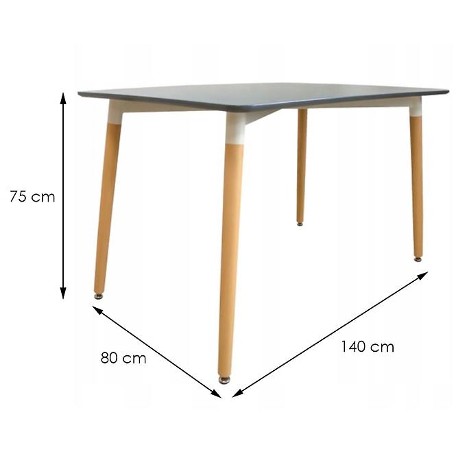 Stôl Bergen šedy 140cm,2