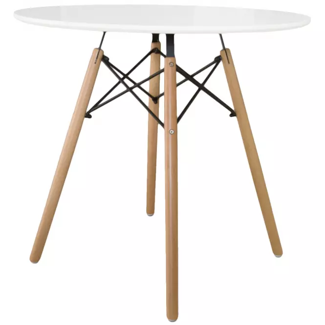 Stôl Oslo biely 80cm,2