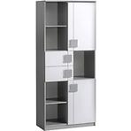 Regál 2D2S2P Gumi G2 Brilantná biela/Antracyt Regál 2D2S2P Gumi G2 Brilantná biela/Antracyt