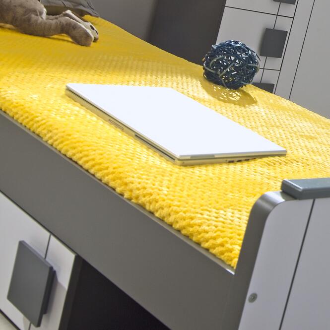 Posteľ s písacím stolom Gumi G15 Brilantná biela/Antracit