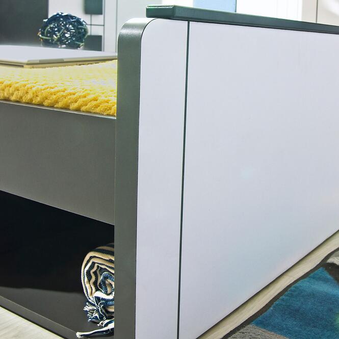 Posteľ s písacím stolom Gumi G15 Brilantná biela/Antracit