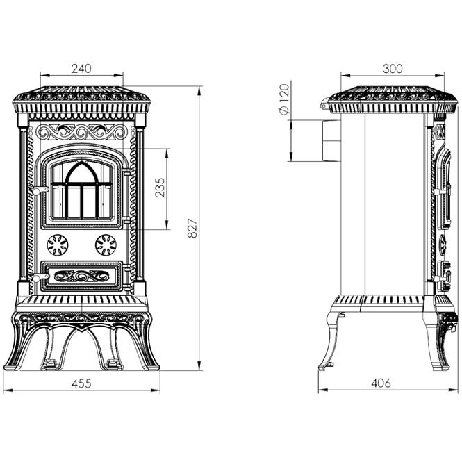 Liatinové kachle Plato 6kW Eco