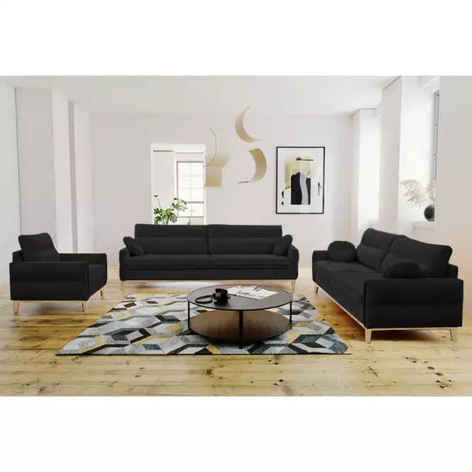 Sedacia súprava Bellano 3/2/1 Black-Kronos 7 CZ DR.natura,4