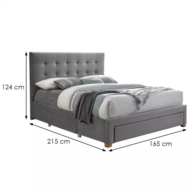 Posteľ Elsa CFF007-2 grey 160/200,8