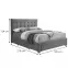Posteľ Elsa CFF007-2 grey 160/200,8